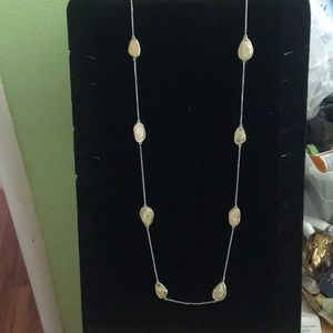 Vintage Clear Amber-like Stone Necklace